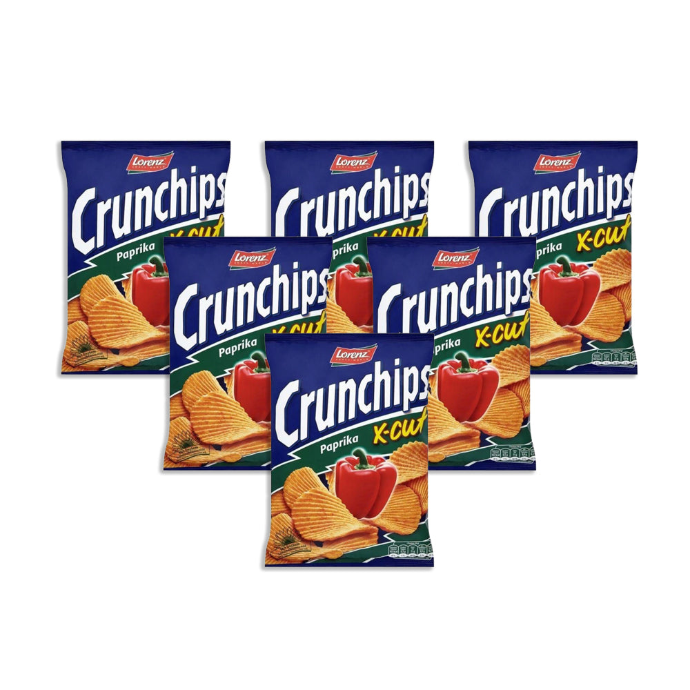 رقائق بطاطس كرانشيبس اكس-كت بالبابريكا من لورنز ( مجموعة من 6 أكياس)