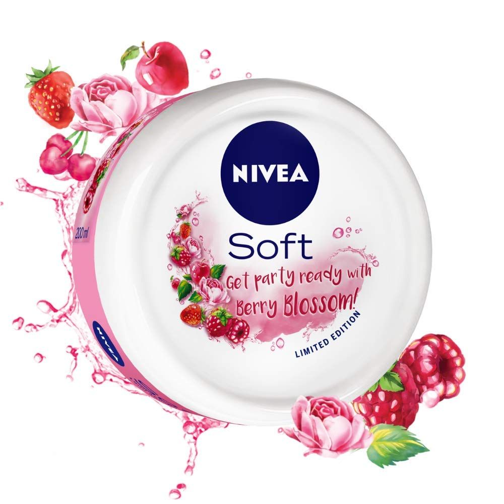 Nivea Soft Pink (Berry Blossom) 200ml - (Pack Of 3) - Billjumla.com