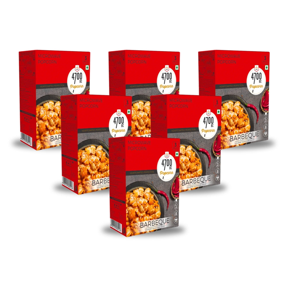 4700BC Microwave Popcorn BBQ Bag 276g (Pack of 6)