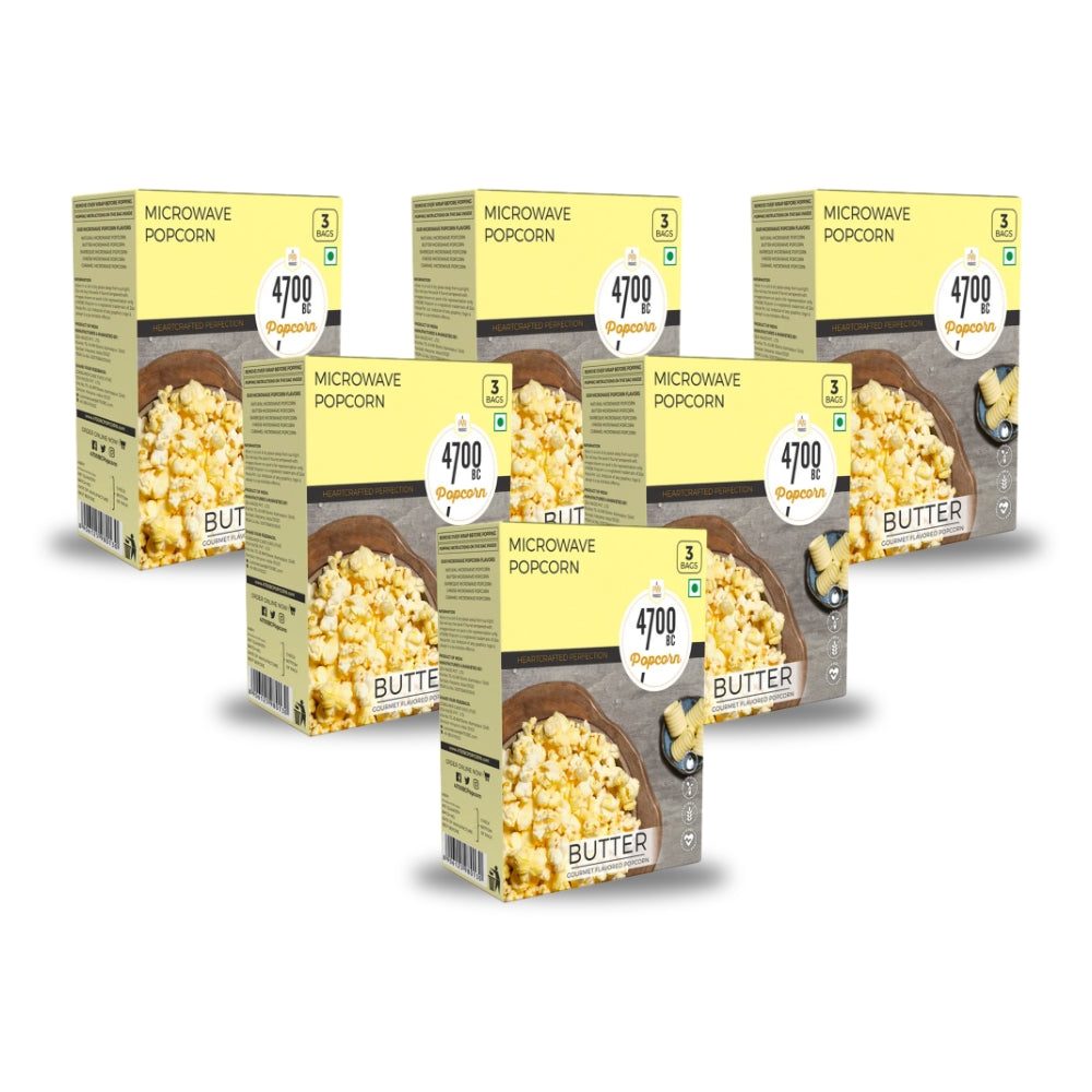 4700BC Microwave Popcorn Butter Bag 255g (Pack of 6)