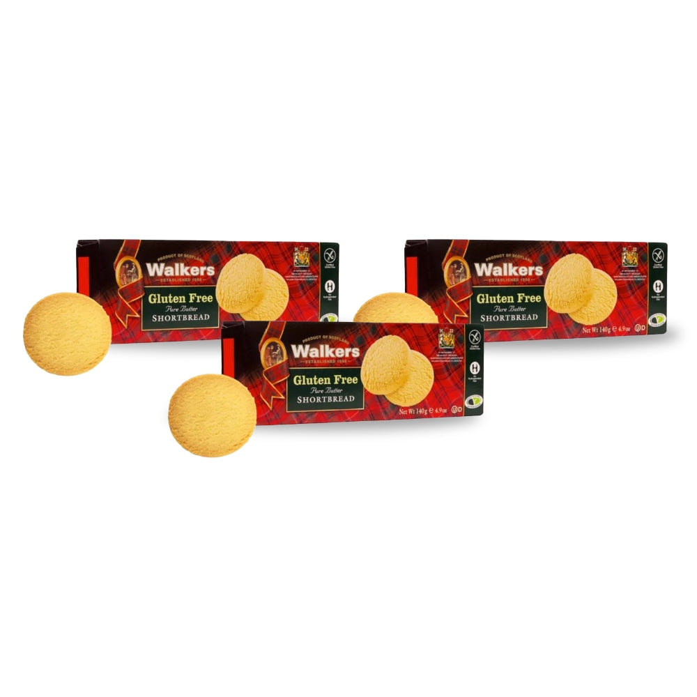 Walkers Shortbread Gluten Free Biscuits 140g - (Pack of 3)