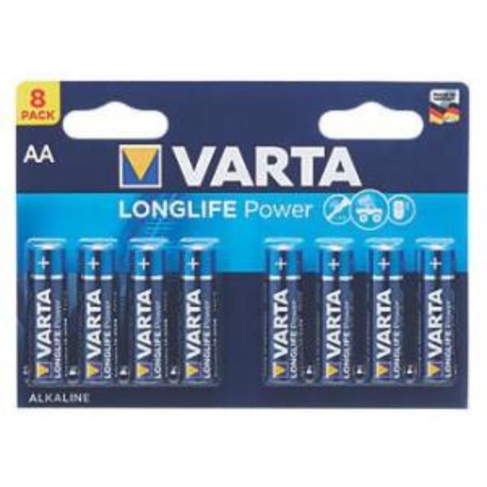 Varta Battery Longlife Power AA Alkaline - (8 Pieces x Pack of 3 - Total 24 Pieces) - Billjumla.com