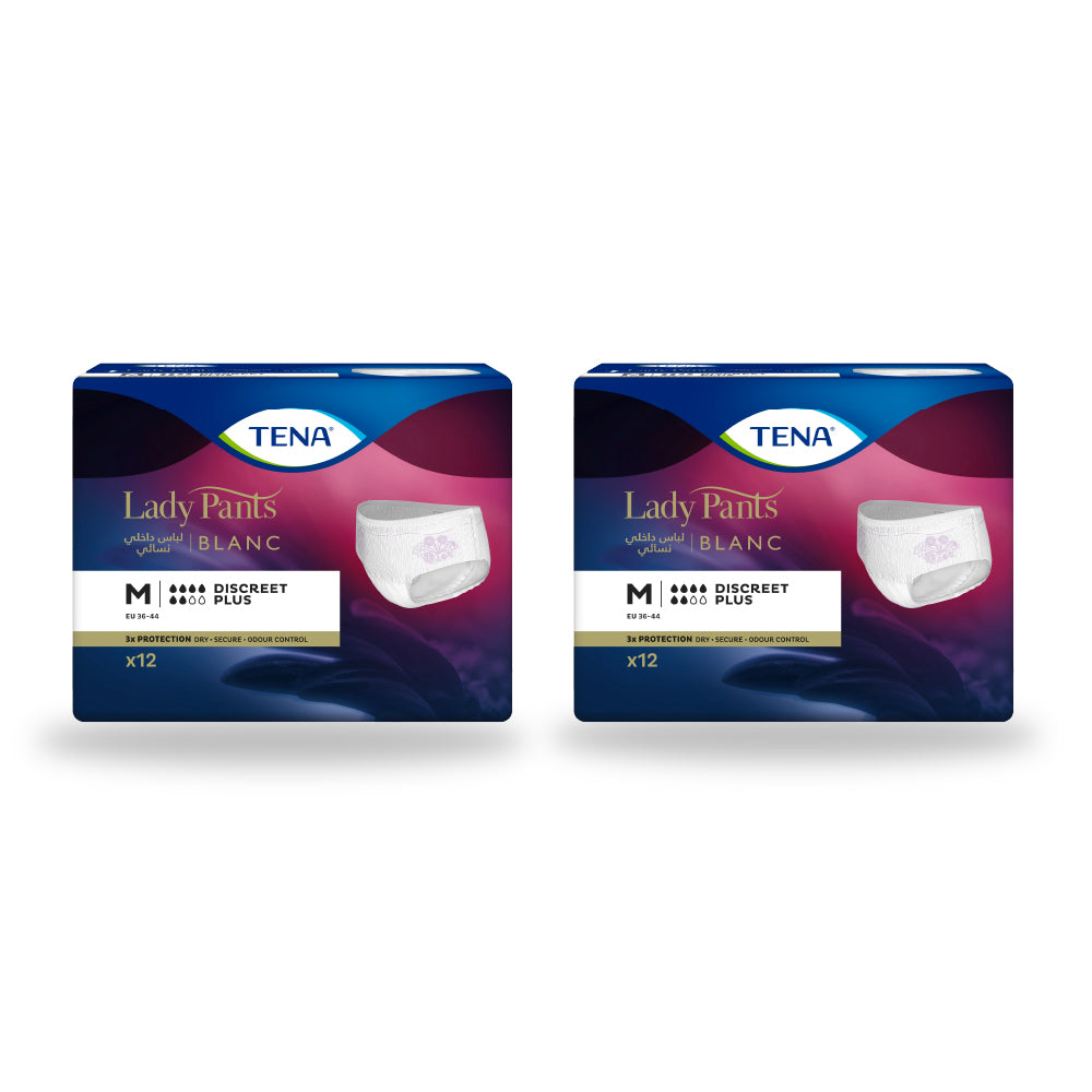 TENA Lady Pants Blanc Discreet Plus M 12pcs (Pack of 2)