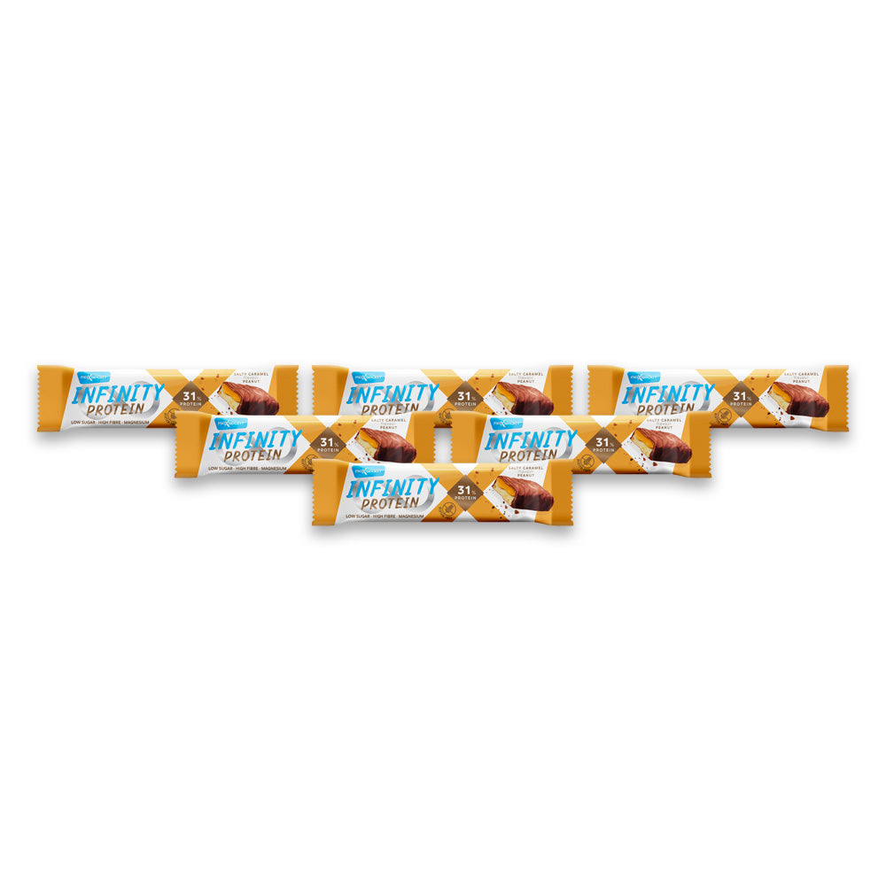 Maxsport Infinity Protein Bar - Salty Caramel Peanut 55g (Pack of 6)