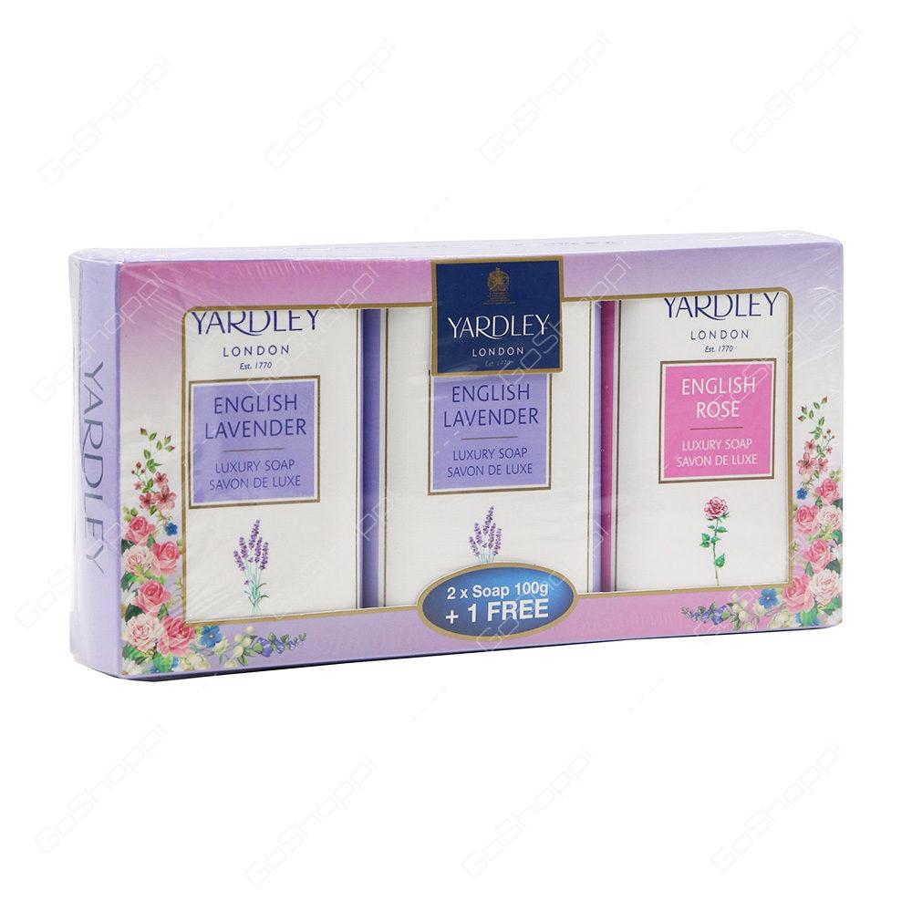 Yardley Soap 100g 4 English Lavender + 2 English Rose Free