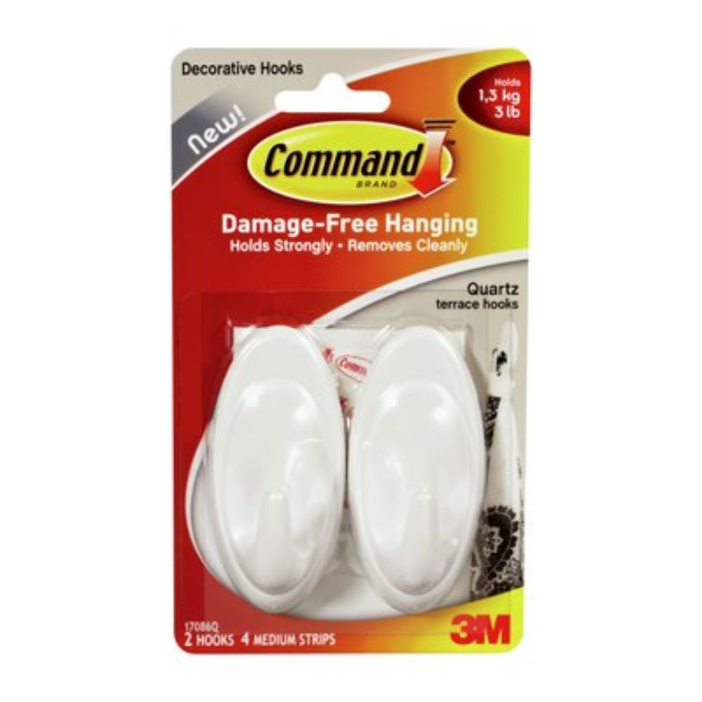 3M Command Quartz Terrace Hook - (Pack of 4) - Billjumla.com