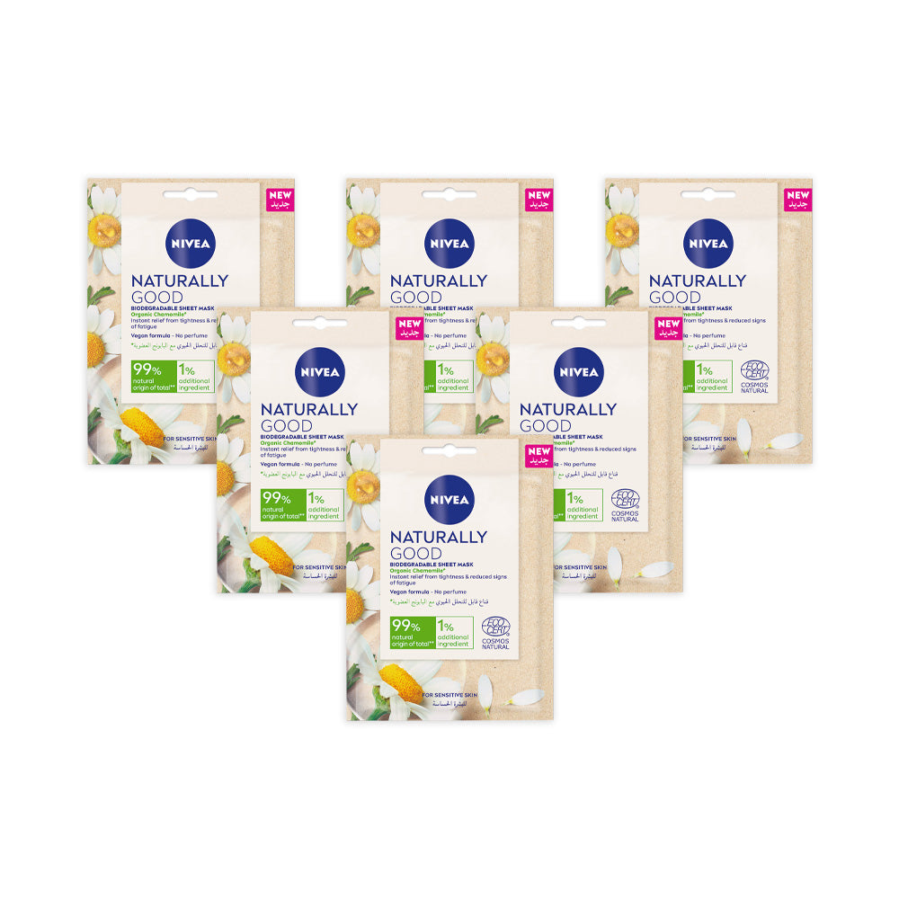 Nivea Face Naturally Good Chamomile Sheet Mask (Pack of 6)