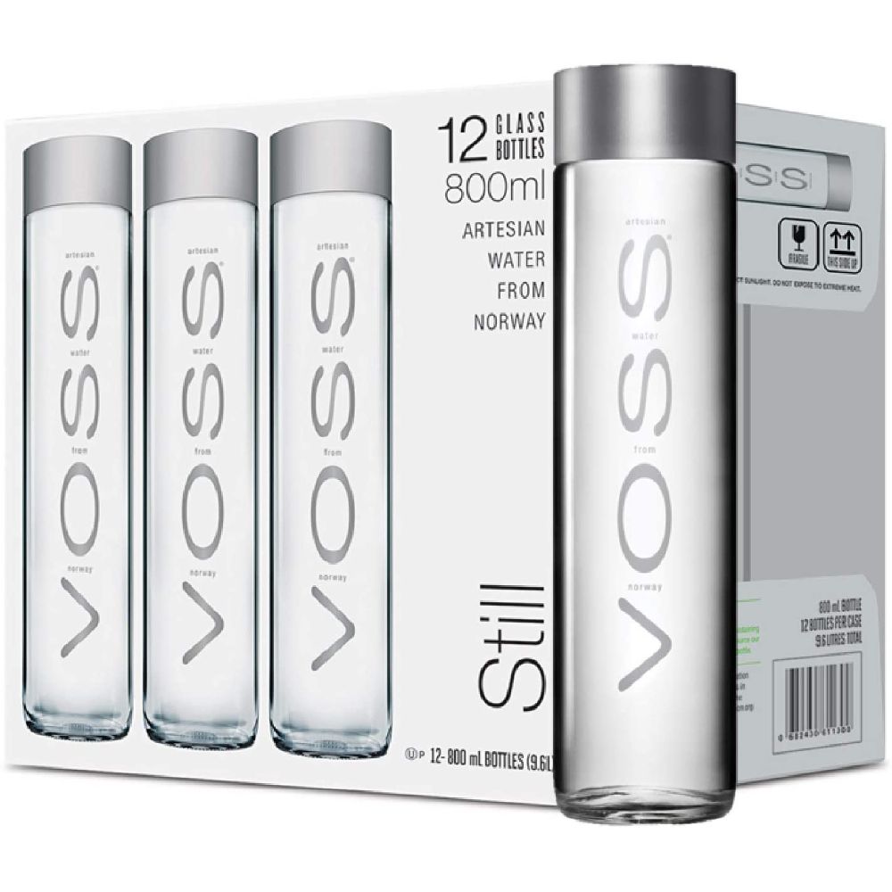 زجاجة مياه فوس المعبأة 800 مل -مجموعة من 12 زجاجة