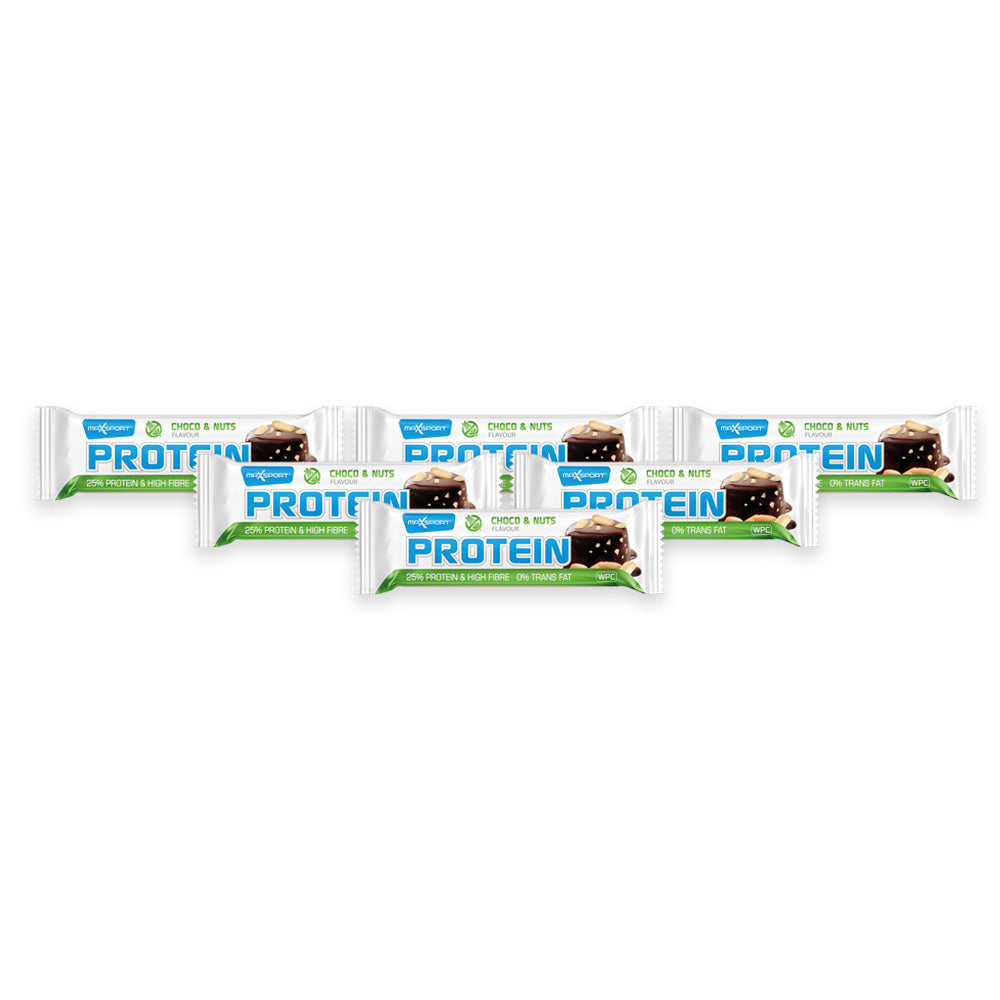 Maxsport Gluten Protin Bar - Choco & Nuts 60g (حزمة 6)