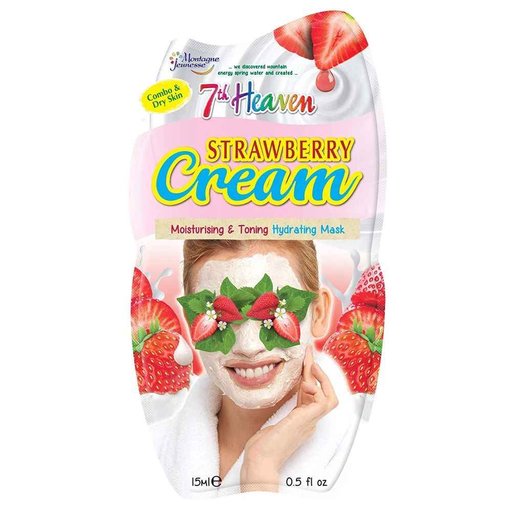 Montagne Jeunesse 7th Heaven Strawberry Cream Hydration Mask 15ml - Pack Of 12 Pieces - Billjumla.com