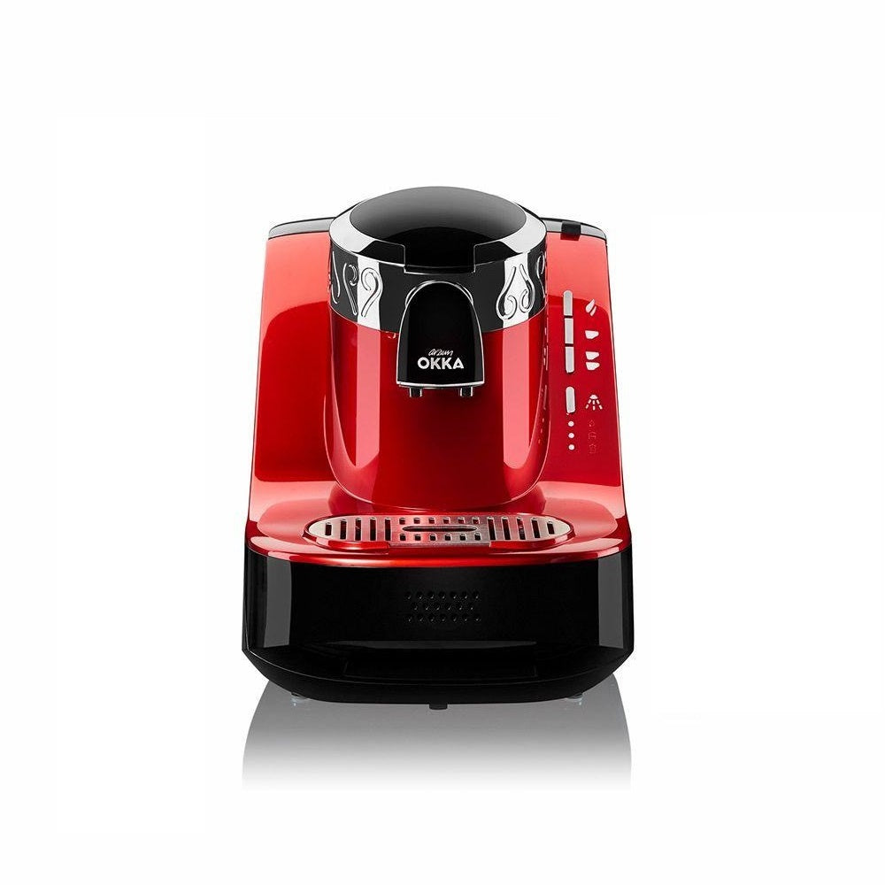 ماكينة القهوة التركية أرزوم أوكا باللون الأحمر