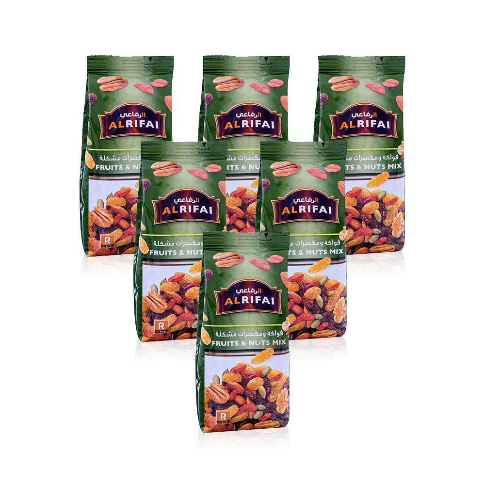 الرفاعي فواكه ومكسرات مشكلة 12*200غ مجموعتين من 6 أكياس