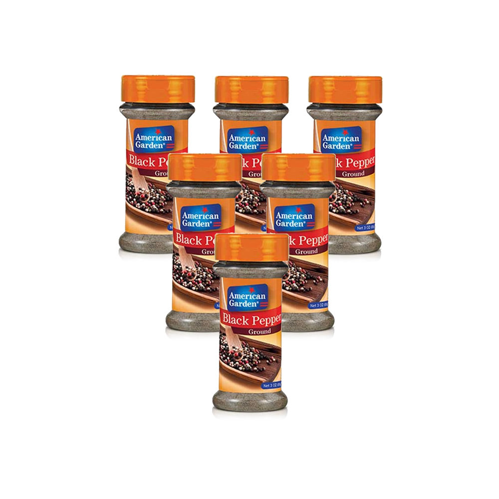 أميريكن غاردن فلفل أسود خشن مطحون - 85غ - (عبوة من 6 قطع)