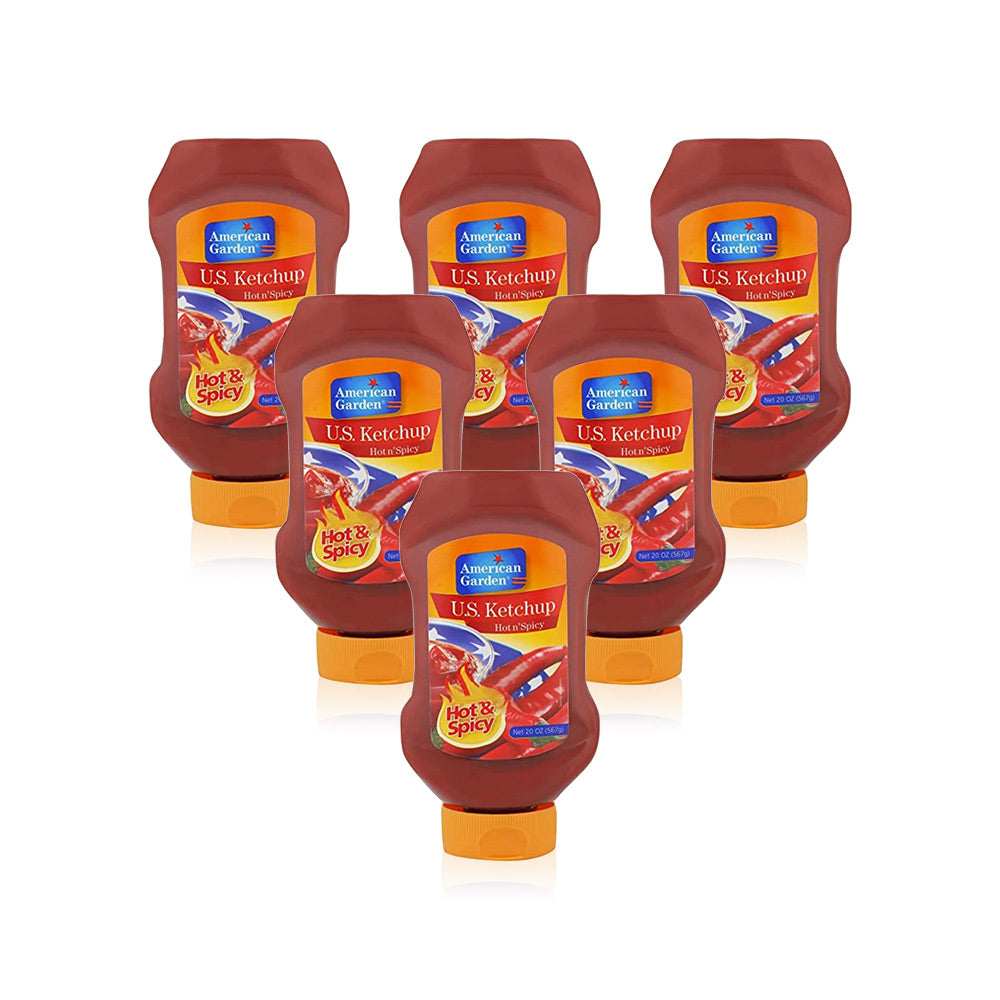 American Garden Hot & Spicy Ketchup 566 ml (Pack of 6)