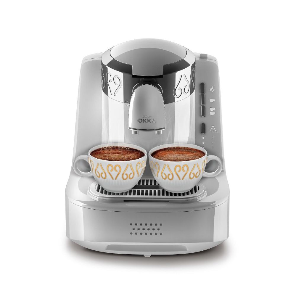 ماكينة تحضير القهوة التركية ارزوم اوكا ابيض وفضي
