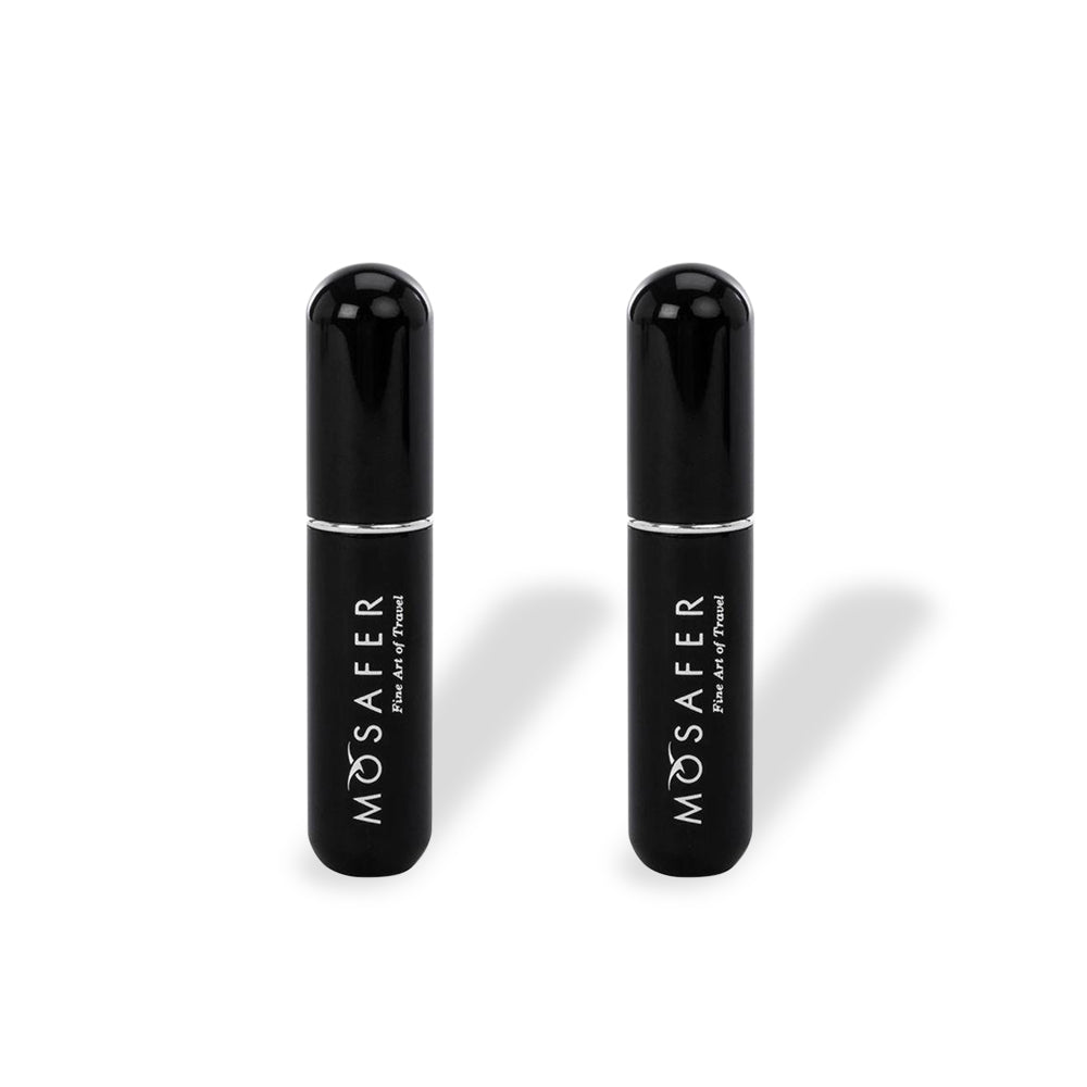 مسافر رشاش سهل الاستخدام حجم موحد أسود عبوة من قطعتين