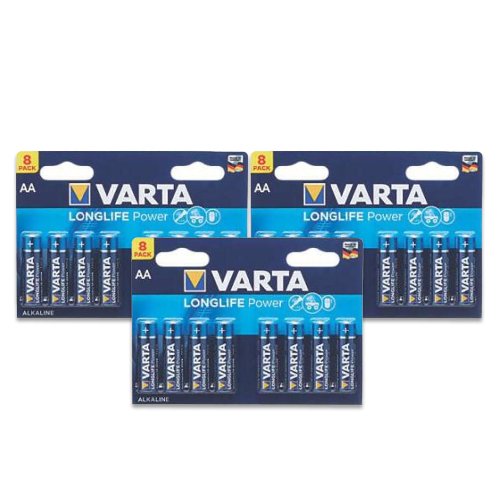 بطارية فارتا طويلة الامد الكالين (حزمة من 8 بطاريات) AA الكالين