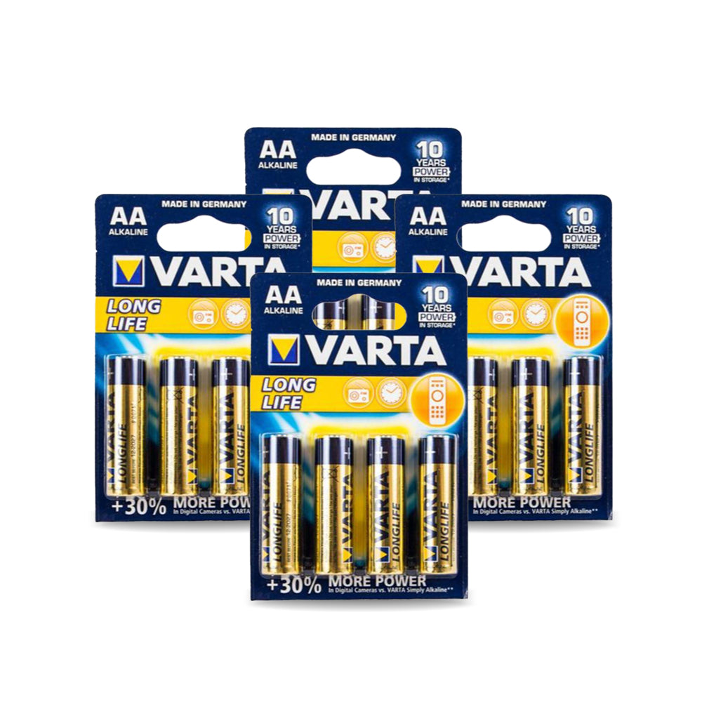 بطارية فارتا طويلة الامد - (حزمة من 4 قطع) AA الكالين