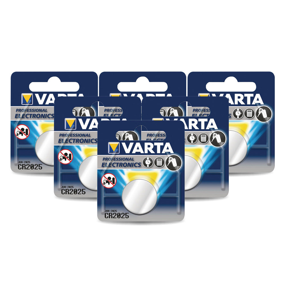 Varta Battery Lithium CR 2025 - (Pack of 6)