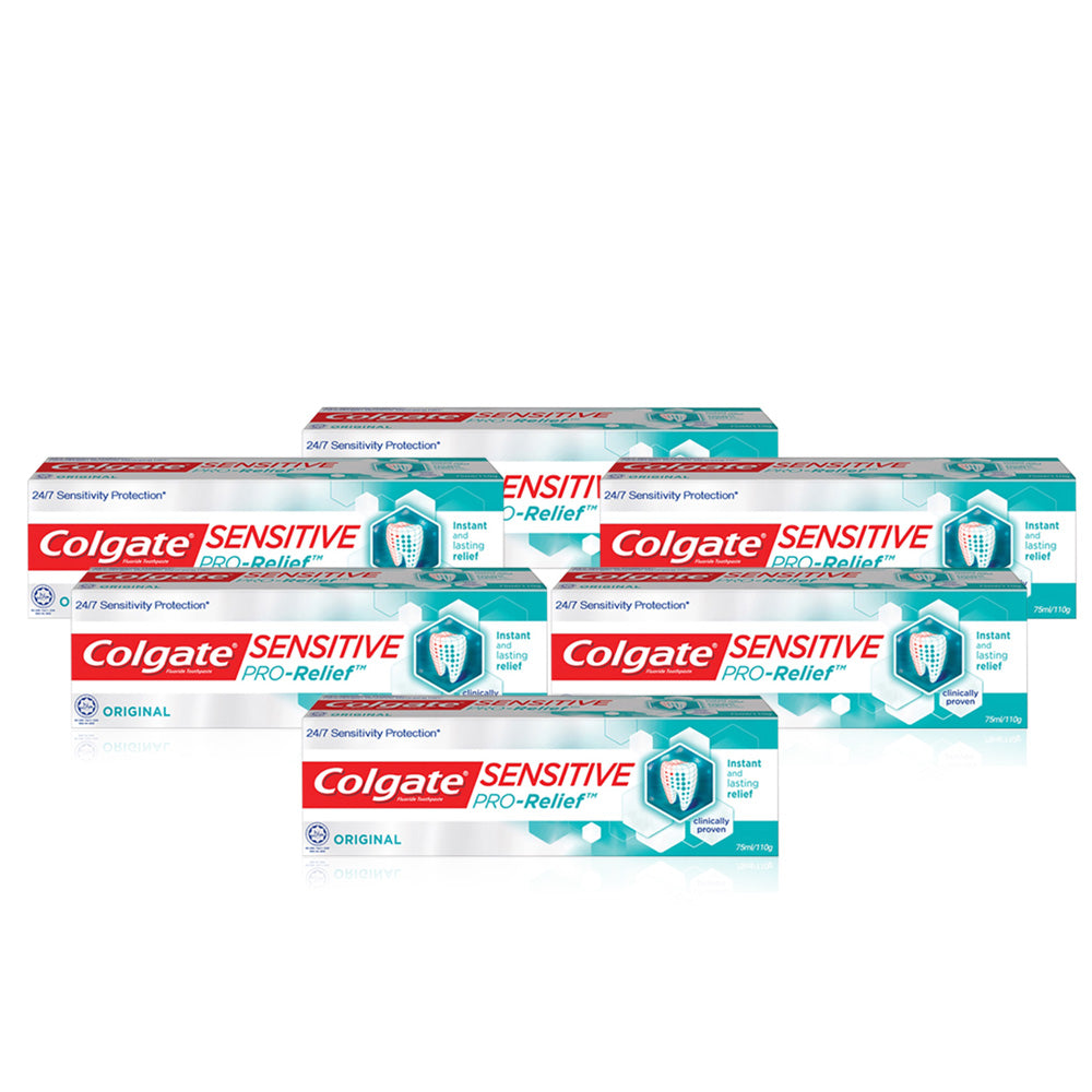 معجون أسنان مبيض كولجيت سينسيتيف برو ريليف ، 75 مل - عبوة من 6 قطع