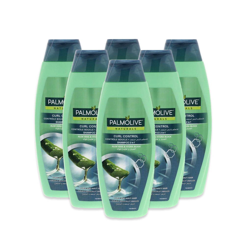 شامبو بالموليف كيرل كونترول 2 في 1 الألوة فيرا وهيدرا بلوك 380 مل - عبوة من 6 قطع