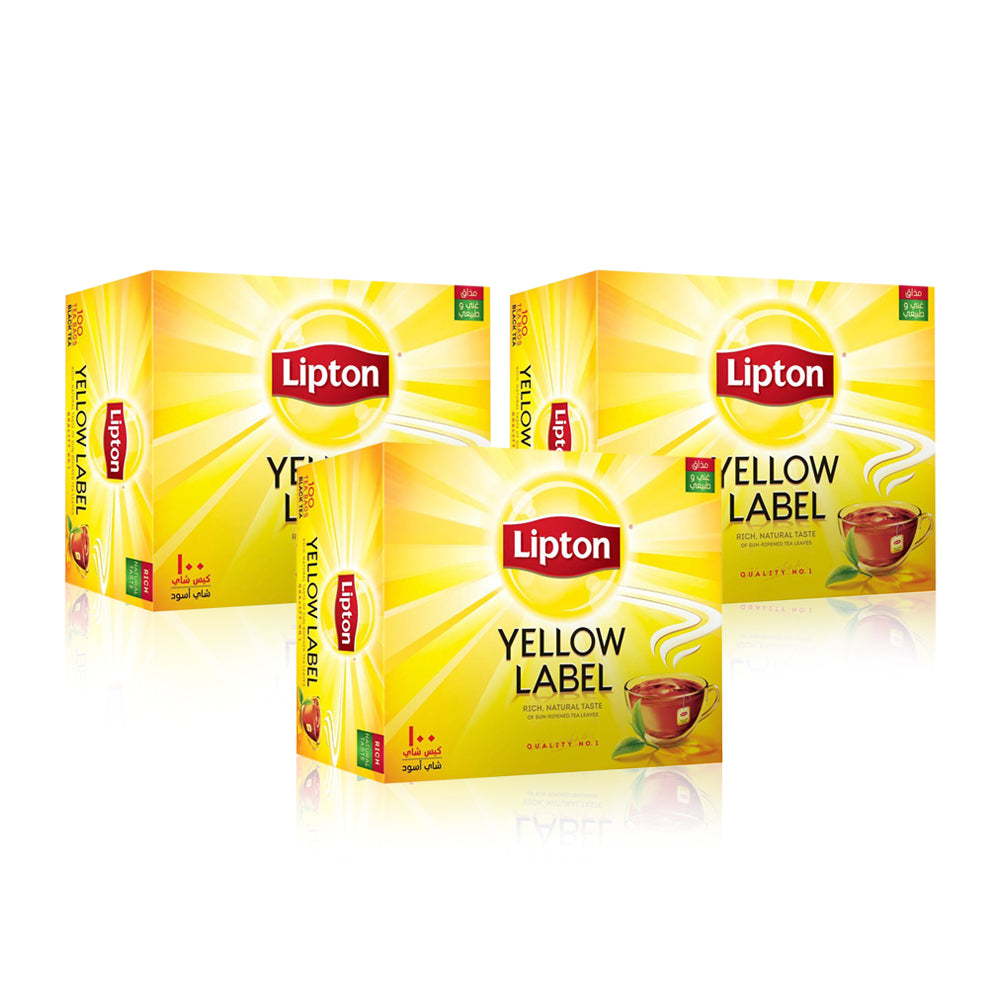 Lipton Yellow Label Tea 2gm - (Pack of 3 Boxes total 300 tea bags)