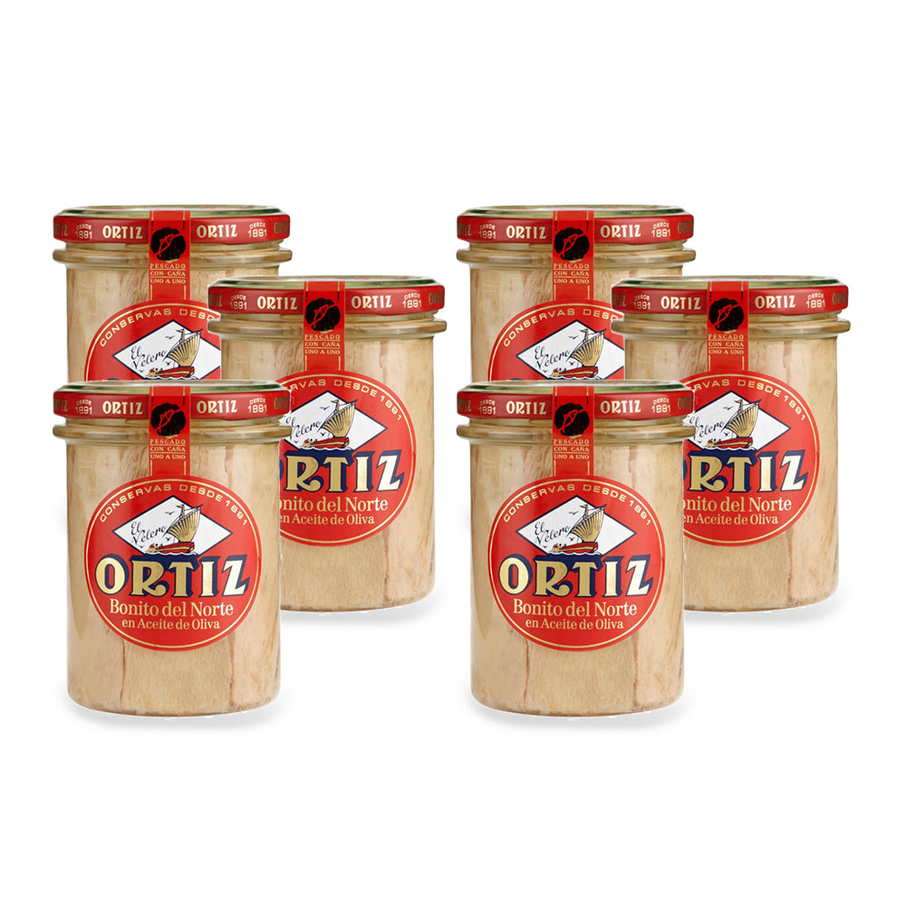 Ortiz White Tuna in Olive Oil Jar 220gm (Pack of 6)