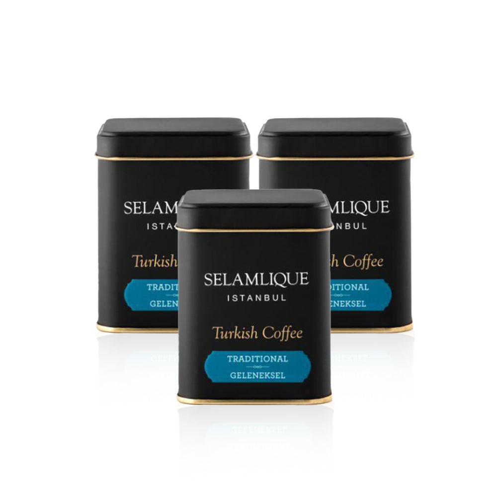 Selamlique Turkish Coffee 125G - Traditional Aroma (Pack of 3)