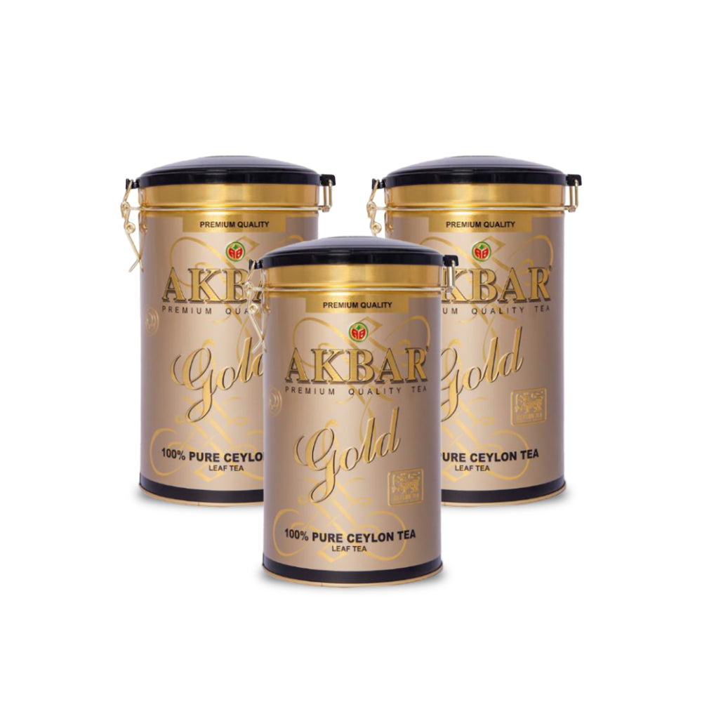 - علبة شاي جولد 100 غ من أكبر (مجموعة من 3 علب)