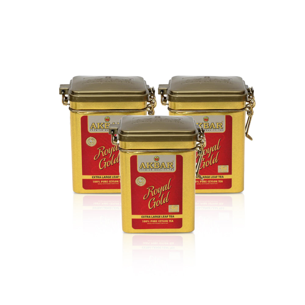 أكبر-علبة الشاي الملكي الذهبي - الورقة الكبيرة - 80 جم (عبوة من 3 قطع )