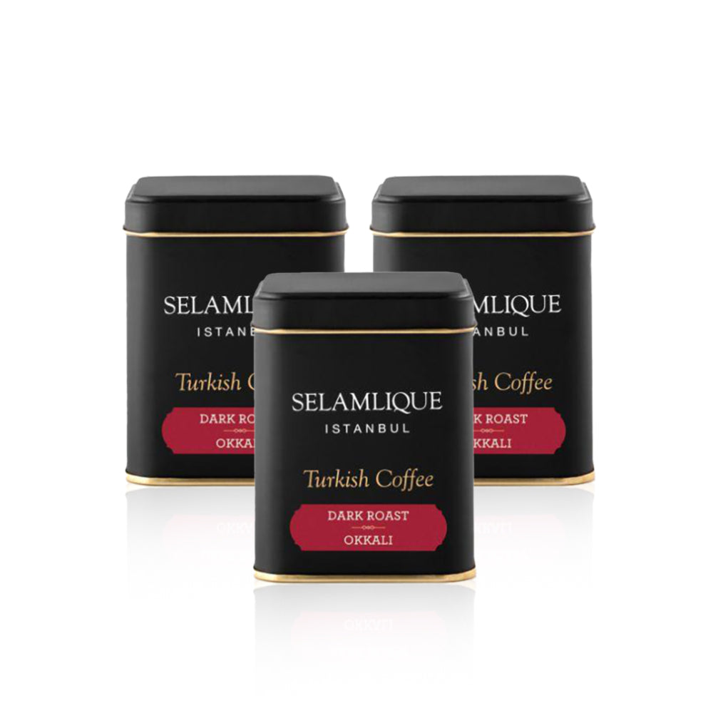 قهوة سلامليك التركية 125 غ - تحميص داكن (مجموعة من ٣ عبوات)