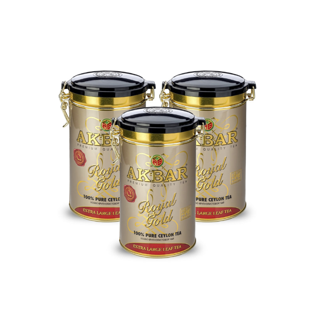 أكبر-علبة الشاي الملكي الذهبي - الورقة الكبيرة - 150 جم (عبوة من 3 قطع )