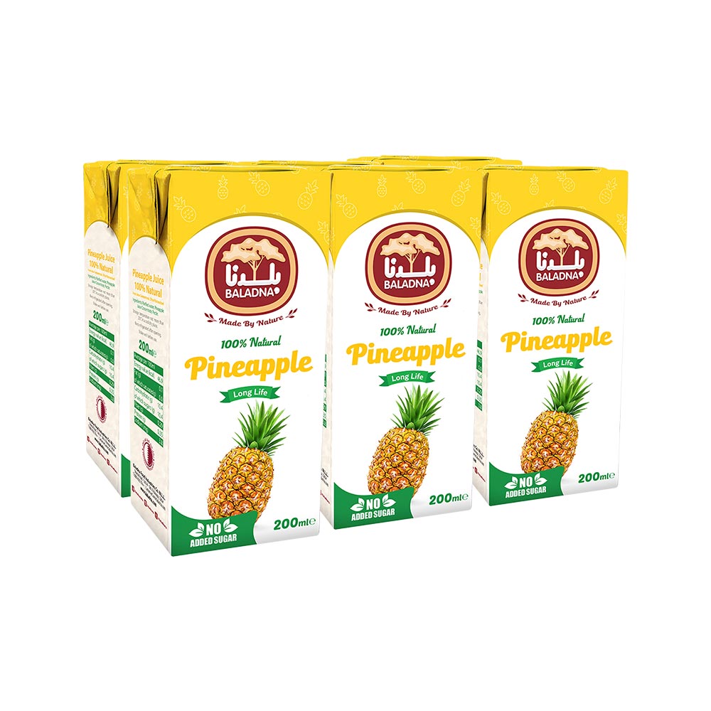 Baladna Long Life Pineapple Juice 200ml - Pack of 24