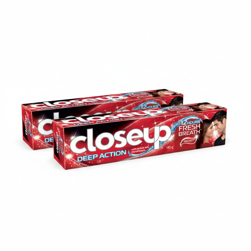 Closeup Toothpaste Deep Action Red Hot 120ml - (Pack of 2)