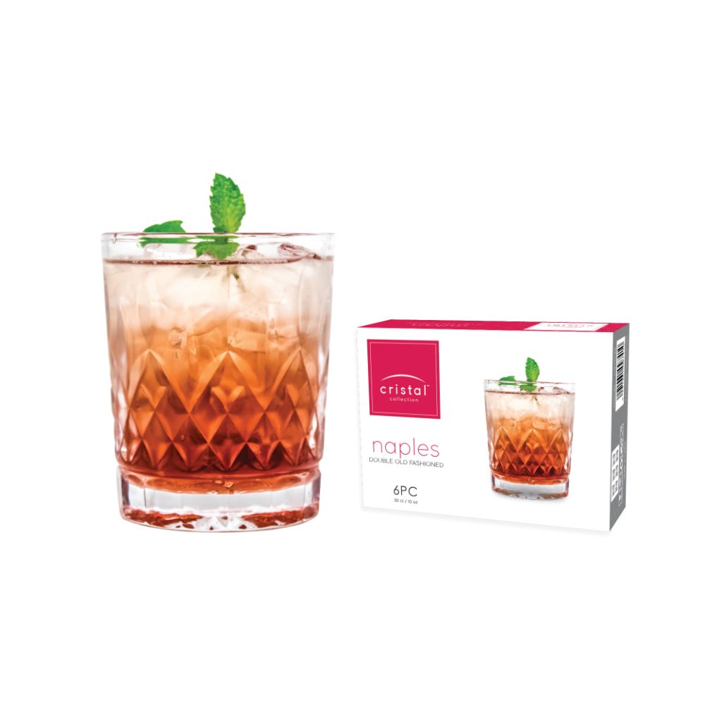 Cristal Naples Double Old Fashioned Glass 300ml - (Pack of 12) - Billjumla.com