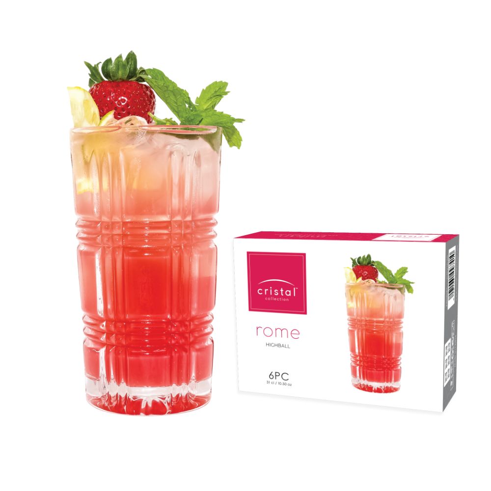 Cristal Rome Highball Glass 310ml - (Pack of 12) - Billjumla.com