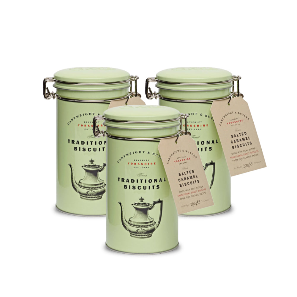 علبة بسكويت بالكراميل المملح من كارترايت آند بتلر (عبوة من 3 قطع)