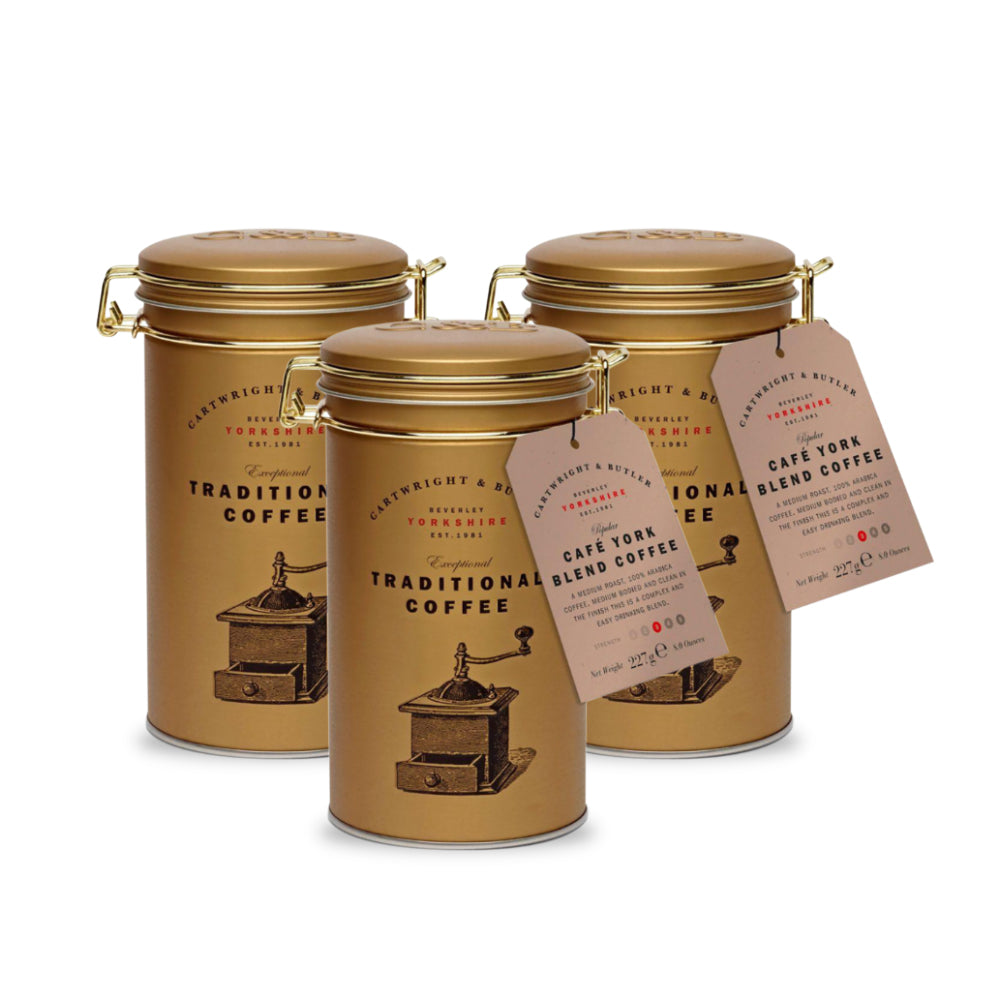 علبة قهوة يورك كافيه المطحونة من كارترايت آند بتلر (مجموعة من ٣ علب)