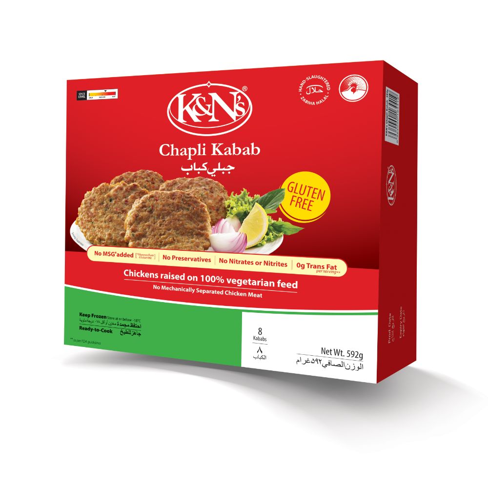 K&N Chapli Kabab 592gm - (Pack of 4) - Billjumla.com