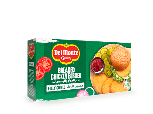 برجر دجاج ديل مونتي بالبقسماط 450 جرام (عبوة من 6 قطع)
