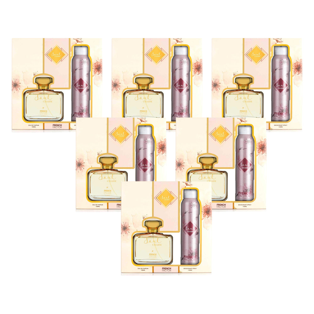 The French Factor Soul Charm Gift Set For Women Eau De Perfume 100Ml + Deodorant 150Ml - (Pack of 3)