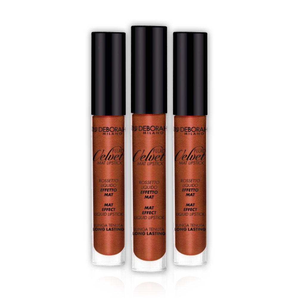 أحمر الشفاه فلويد فيلفيت من ديبورا- ميتال 53 برونز -برونزي (عبوة من 3 قطع)