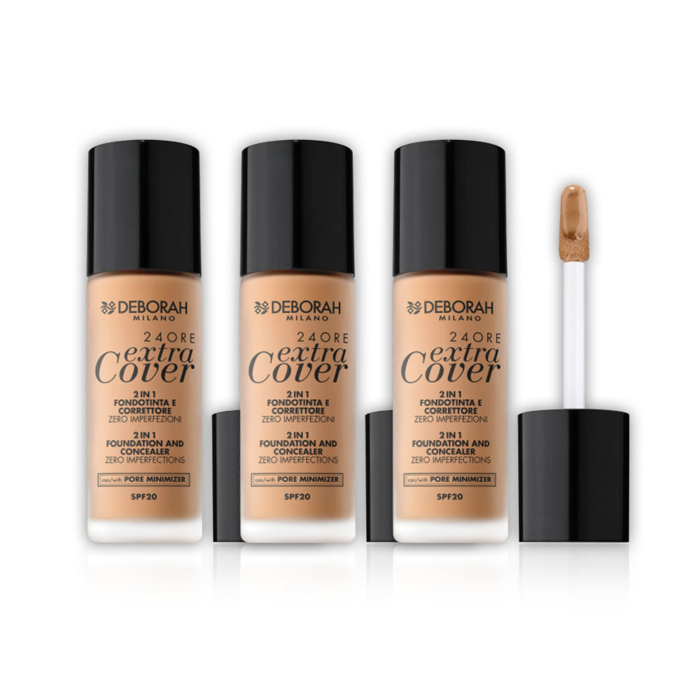 ديبورا 24 كريم أساس تغطية عالية 05 غامق عبوة 3 قطع