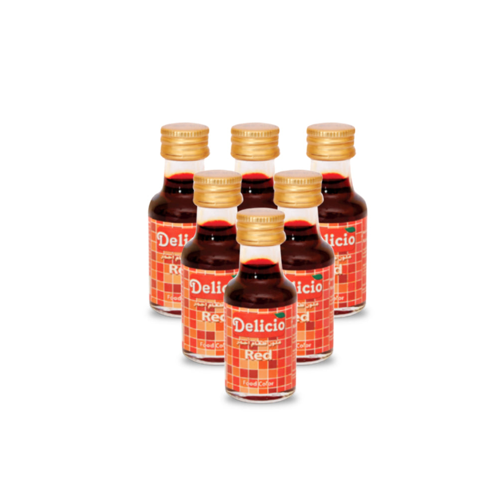 Delicio Red Color 28ml (حزمة 6)