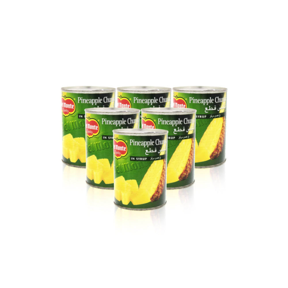Del Monte Pineapple Chunks In Syrup 567g (Pack of 6)