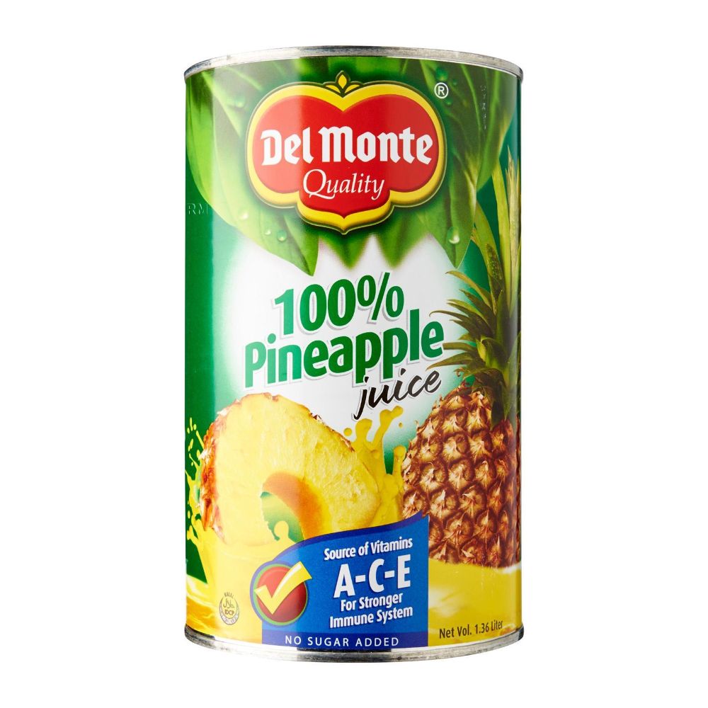Del Monte Pineapple Juice Unsweetened 1.36 Liter (Pack of 12 Pieces) - Billjumla.com