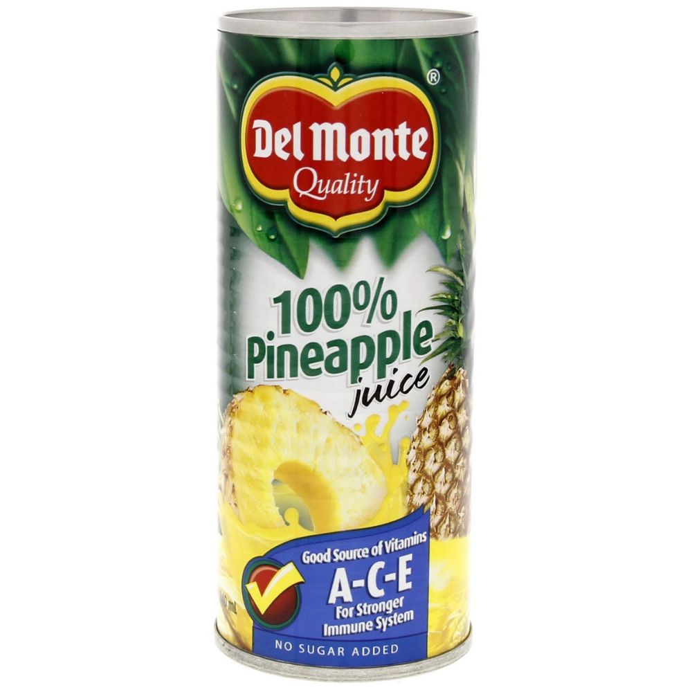 Del Monte Pineapple Juice Unsweetened 100% 240ml - (Pack Of 24 Pieces) - Billjumla.com