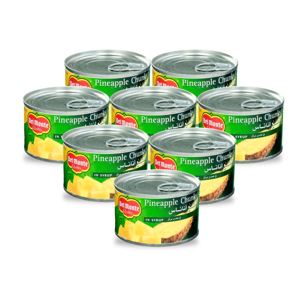 Del Monte Pineapple Chunks in Syrup 234g (Pack of 8)