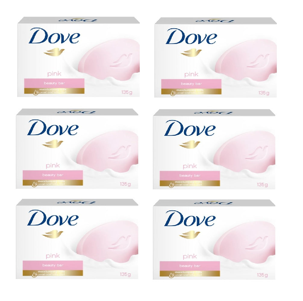 دوف قالب تجميل وردي 135 جم - (عبوة من 6 قطع)