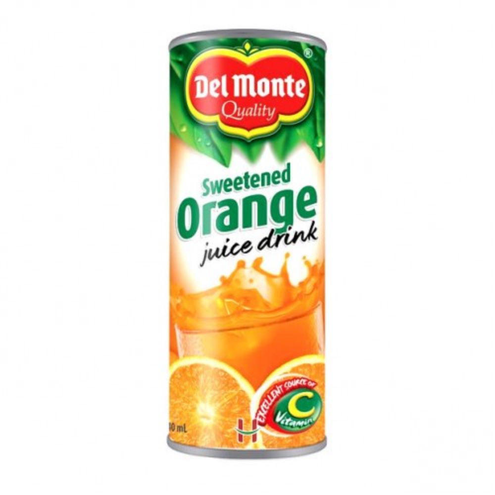 Delmonte Orange Juice Sweetened 240ml ( Pack of 24 pieces) - Billjumla.com